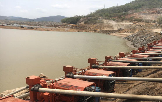Dewatering Work at Power Plant