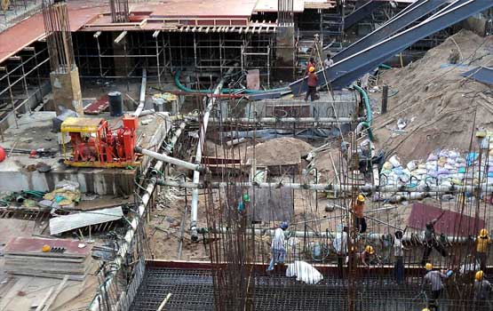 Dewatering Works at Construction of Mall