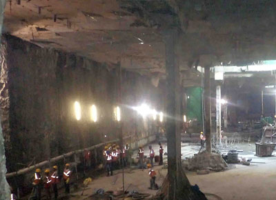 Dewatering work at Metro Station