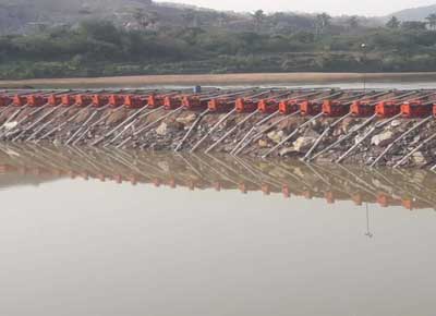 Dewatering at Barrage