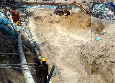 Dewatering at Atomic Power Plant