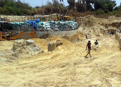 Dewatering at Atomic Power Plant